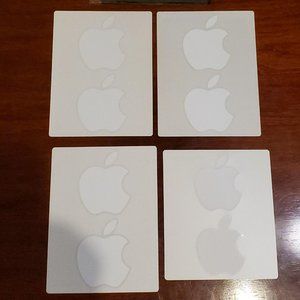 Apple Computer Stickers and Screen Cleaning Cloth Mac iPad New White Decals